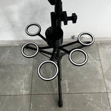 Mute and cup holder with music stand attachment