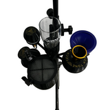 Mute and cup holder with music stand attachment